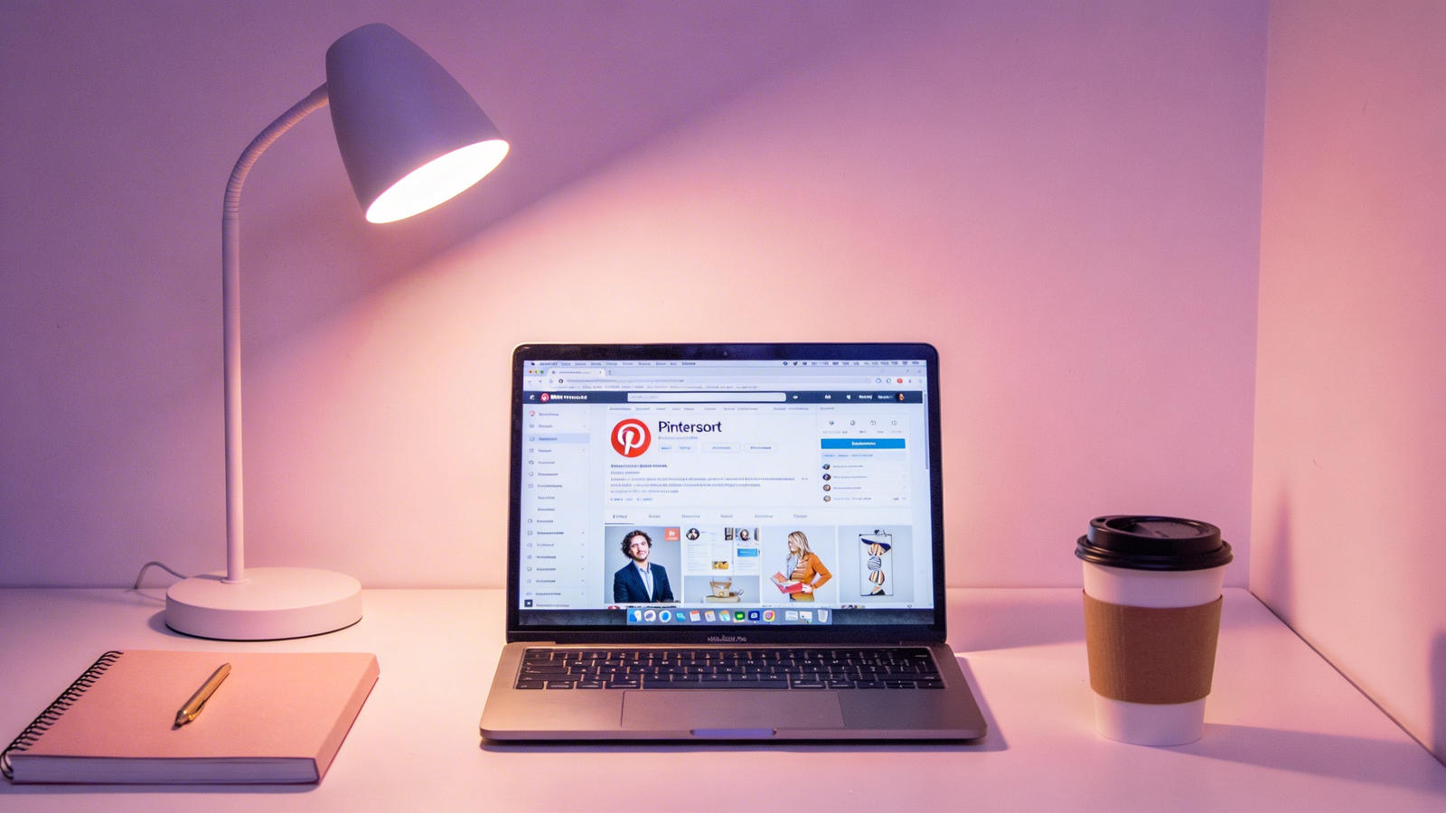 Pinterest affiliate marketing for beginners laptop aesthetic workspace